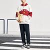 Anta Contrast Striped Letter Print Sweatshirt Unisex Sweatshirt White 152338702-1