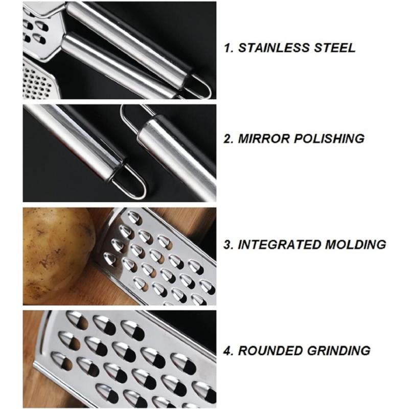 Manual Cheese Grater Set, Stainless Steel Hand Grater with Sharp Teeth for Cardamom, Vegetables, and Fruits
