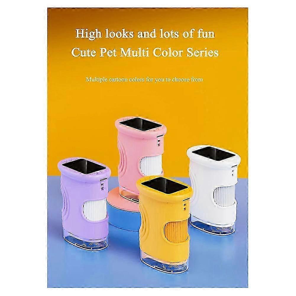 Handheld Microscope for Kids with 2In HD Screen 50-1000X Pocket Microscope Educational Birthday Gift for Children Yellow