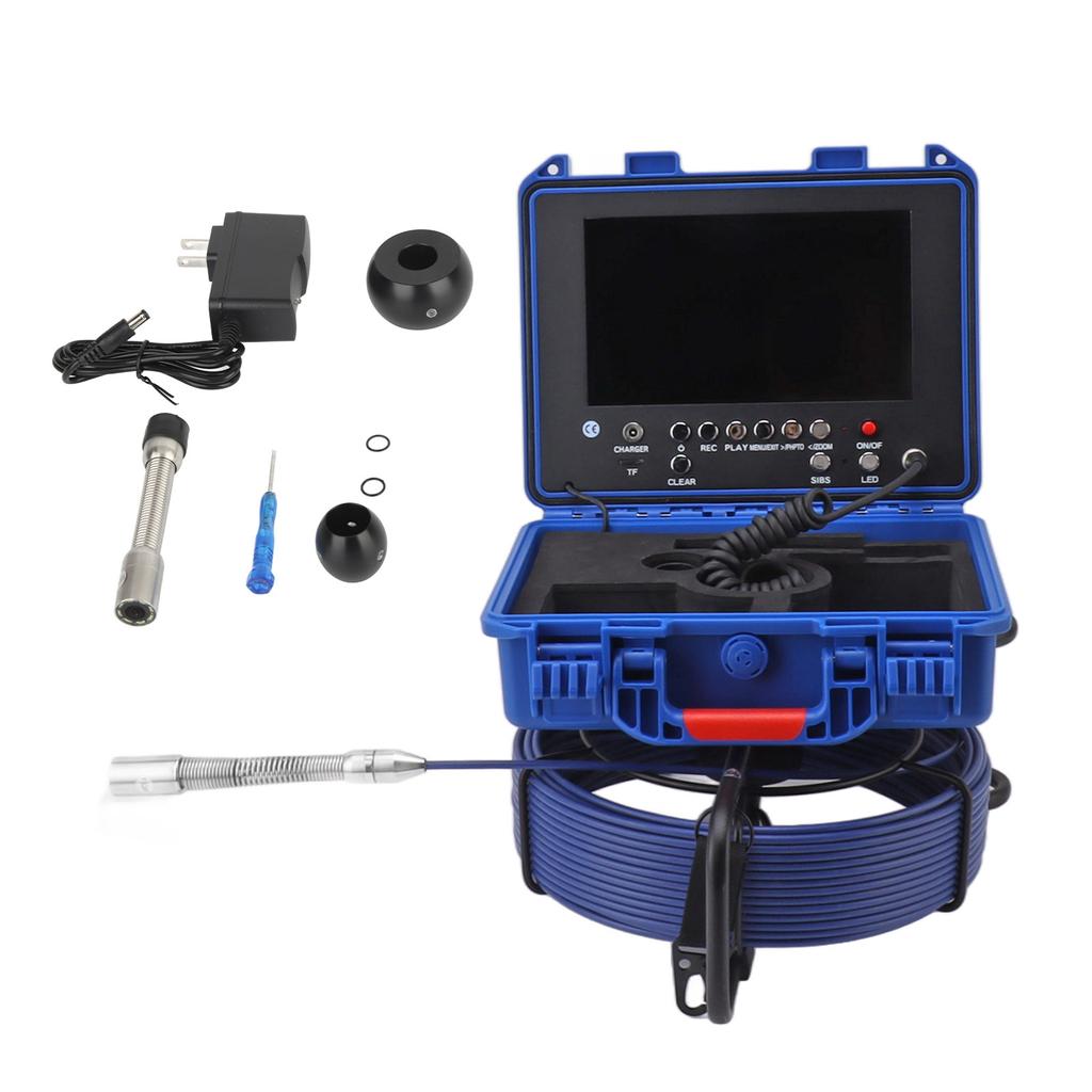 Sewer Camera 1080P HD 17mm Pipe Inspection Camera IP68 Waterproof Drain Sewer Endoscope with Meter