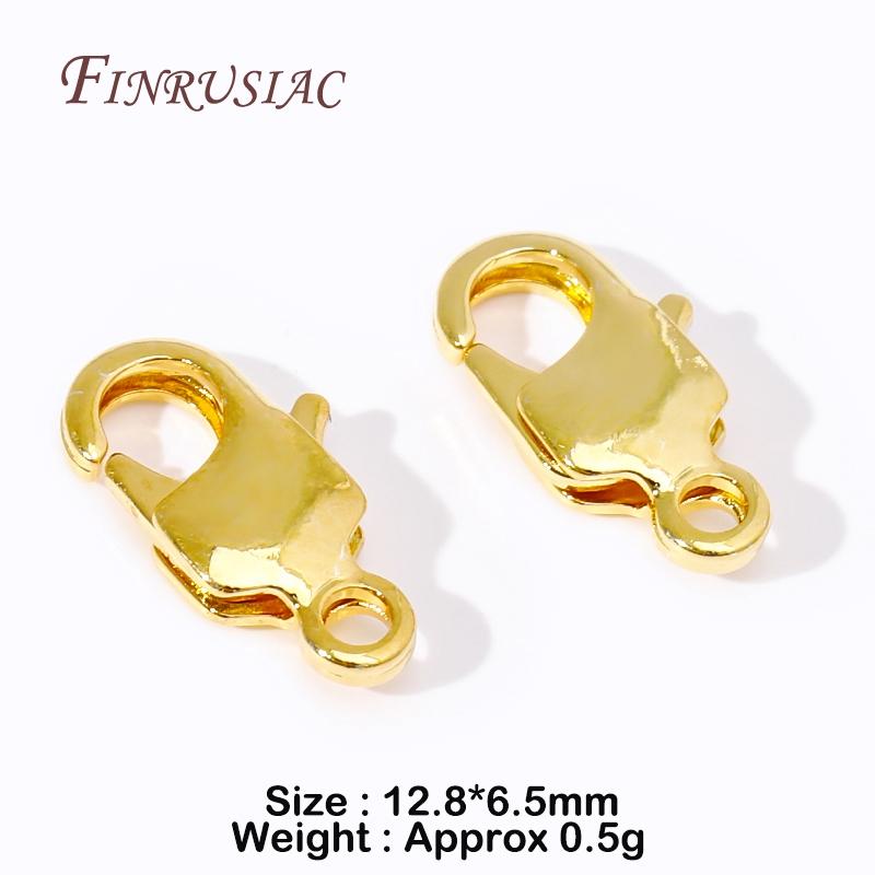 DIY Jewelry Accessories 5/10Pcs Lobster Clasps 18K Gold Plated Connecting Clasp For Necklaces Bracelets Jewelry Making Supplies