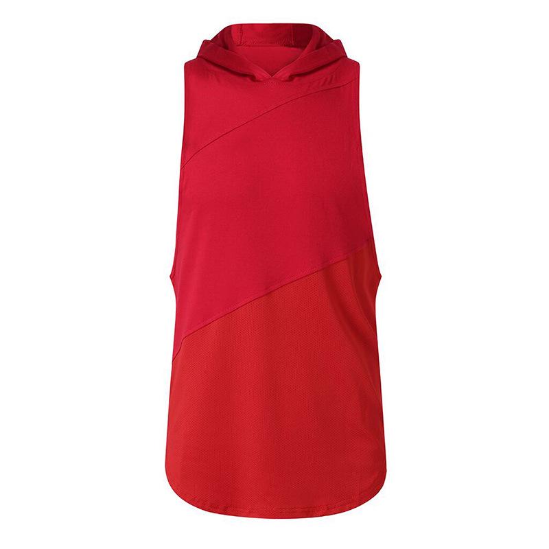 New Sports Vest Men'S Loose Summer Pure Cotton Fitness And Bodybuilding Quick Drying Sleeveless Shoulder White Base Shirt Sleeveless T-Shirt
