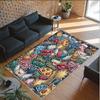 Hearts Theme Crystal Velvet Floor Rug Personalized Custom Name Text Warm Carpet Home Decoration