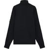 Stone Island Solid Color Logo Embroidered Pattern High Neck Pullover Sweater Men sweater Black 8115525C4-A0029