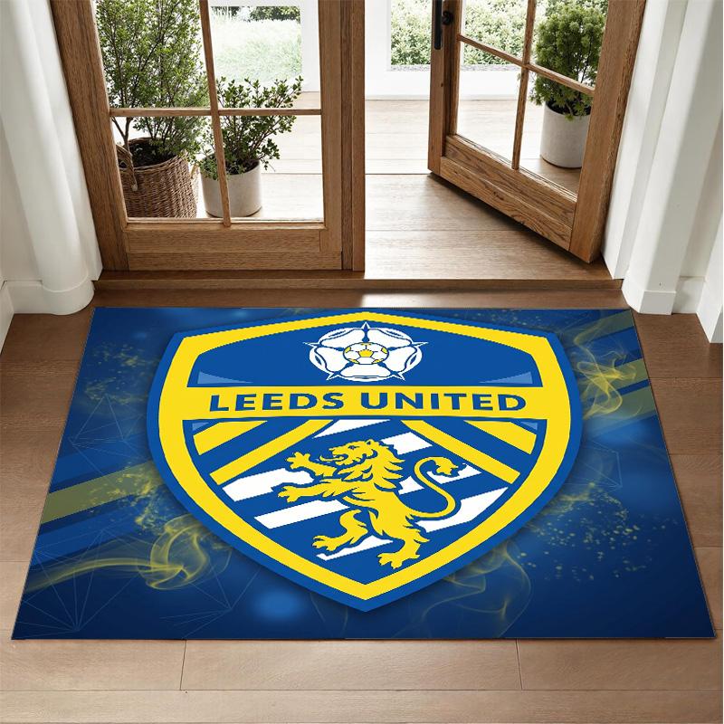 Leeds United Design Kristall-Samt-Teppich Weiche Dekorationsmatte für Schlafzimmer Eingang