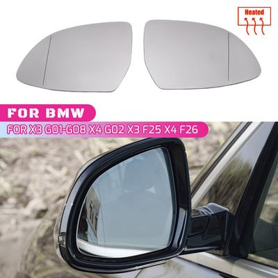 Seitenspiegel für BMW X3 G01 X4 F26 G02 X5 F15 G05 X6 F16 G06 2015–2019, beheizte Glaslinse, Flügel-Hinterspiegelglas, Ersatz