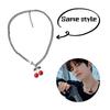 Stray Kids Felix Titanstahl Kirsch-Halskette für Männer Stilvolles minimalistisches Ketten-Accessoire