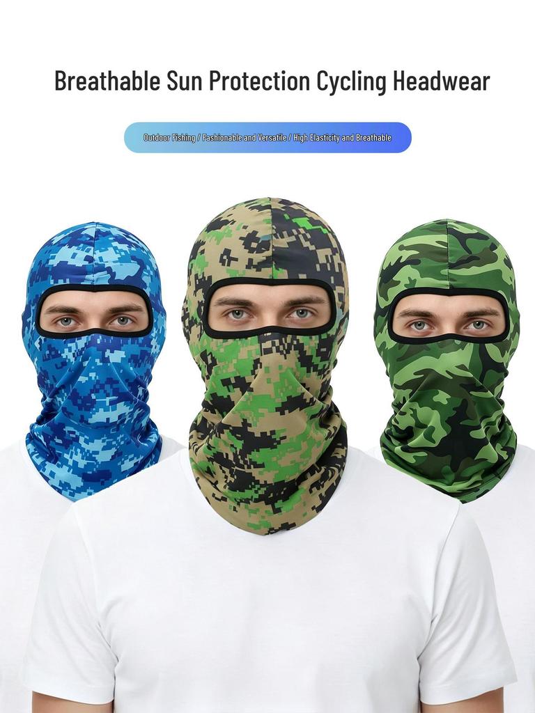 Cycling Camouflage Headwear: Windproof, Sun Protection Mask & Liner for Men and Women