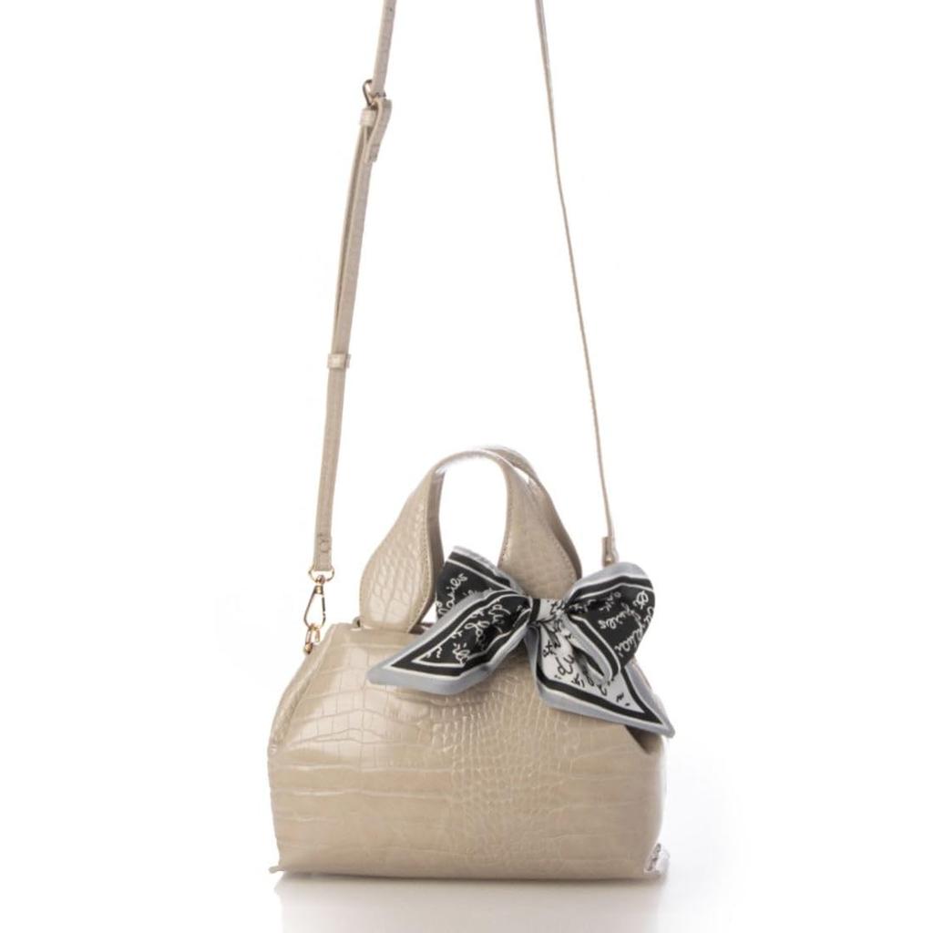 Round Mini Shoulder Bag with Scarf