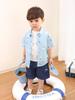 LUSON Children's Summer Printed Collar Shirt