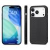 For iPhone 17 Pro Max Case Carbon Fiber Texture PU Leather + PC + TPU Phone Cover