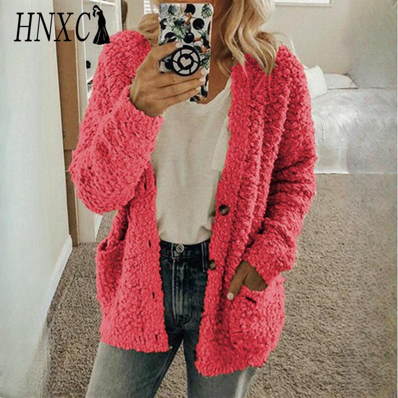 HNXC Dame Vintage Casual rutenettmønster Høst Vinter Langermet Jakker & Kåper