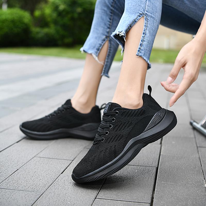 Women Running Shoes Non-slip Breathable Woman Sports Shoes Female Lace-up Mesh Soft Footwear Outdoor Sneakers Flats Shoes