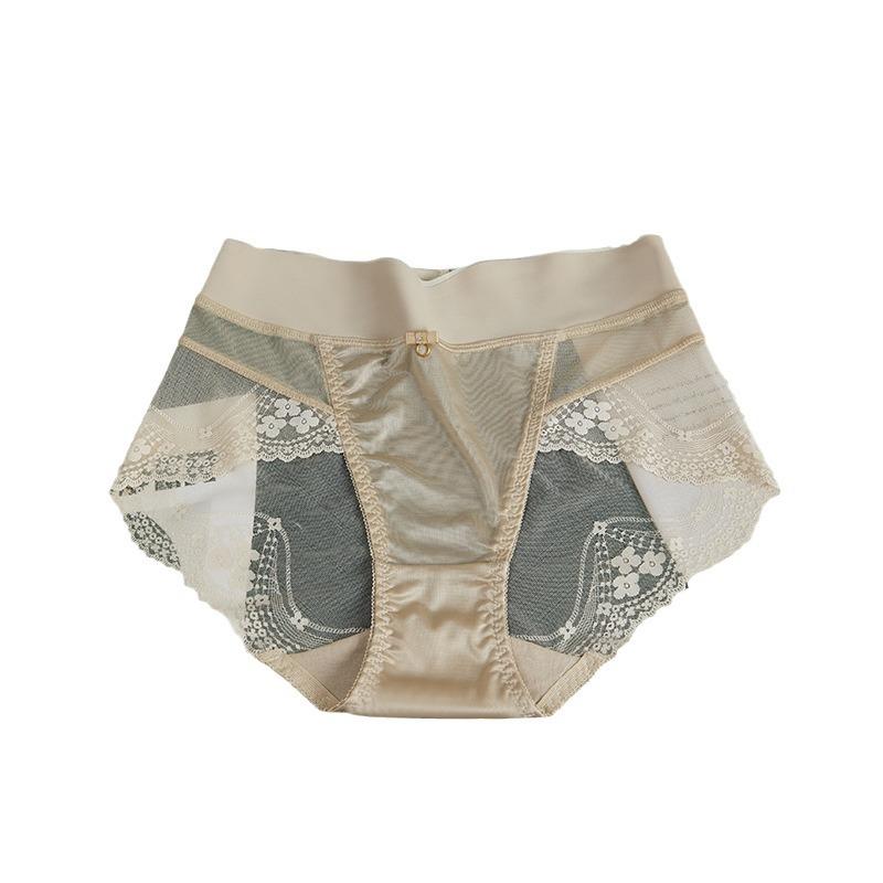 Dámské kalhotky sexy spodní prádlo s vysokým pasem Špičkové krajkové kalhotky