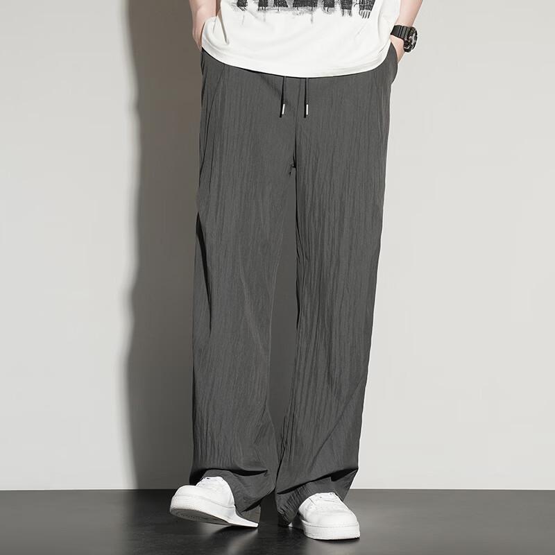 Men's Ice Silk Straight Leg Casual Pants