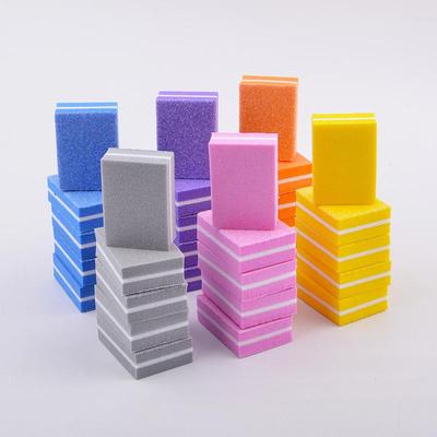 Manicure Tools Mini Nail File Colorful Sponge Nail Polish Sanding Buffer Strips Nail Polishing Tool