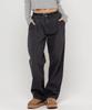 CHAMBROS Non-Faded Wide Denim Pants [Washed Black]