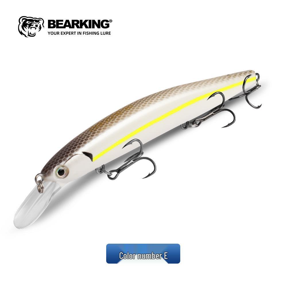 Bear King A33 Floating Minnow Lure 130mm 14.5g with Sonic Fish Attracting Long Lip Plate