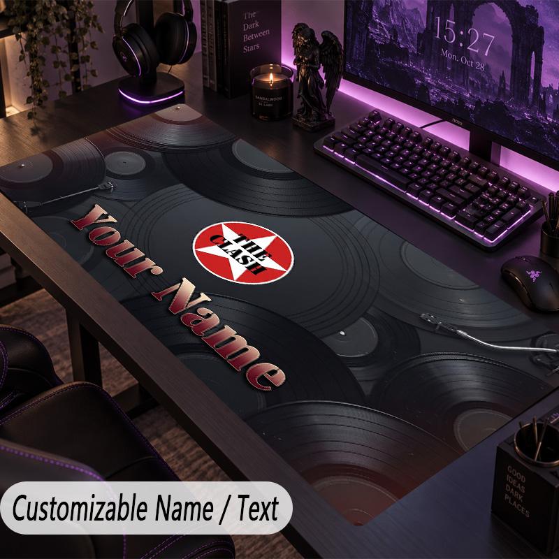 Large Mouse PadThe Cure Custom Name Text Personalized Desk Mat Non Slip Gaming Pad