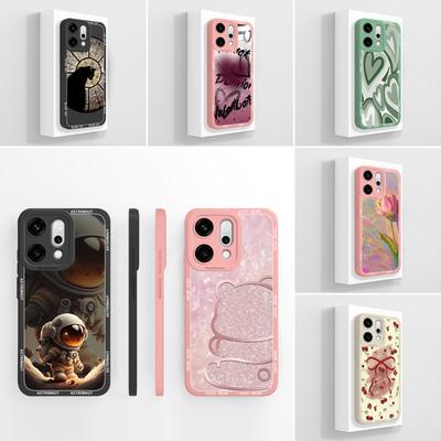 Pouzdro pro Oppo Reno14 13 12 11 10 2 Pro 2Z 13F Kryt na telefon Roztomilý vzor astronauta Měkký tenký tekutý silikon Prachotěsný Ochranný obal pro Oppo Pouzdro