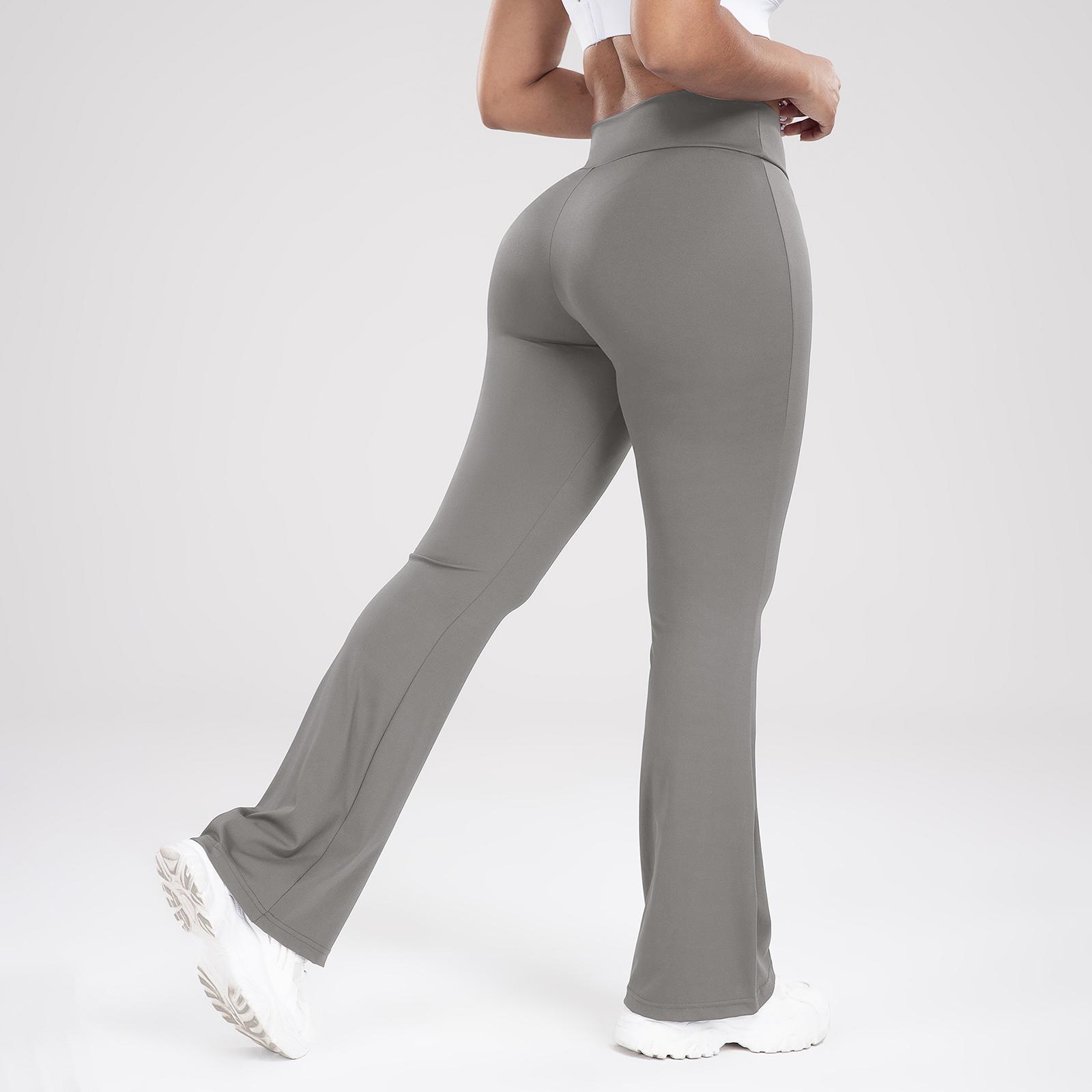 

Women s Fashion Cross Waist Sports Outdoor Casual Flared Leggings Slim Yoga Pants L