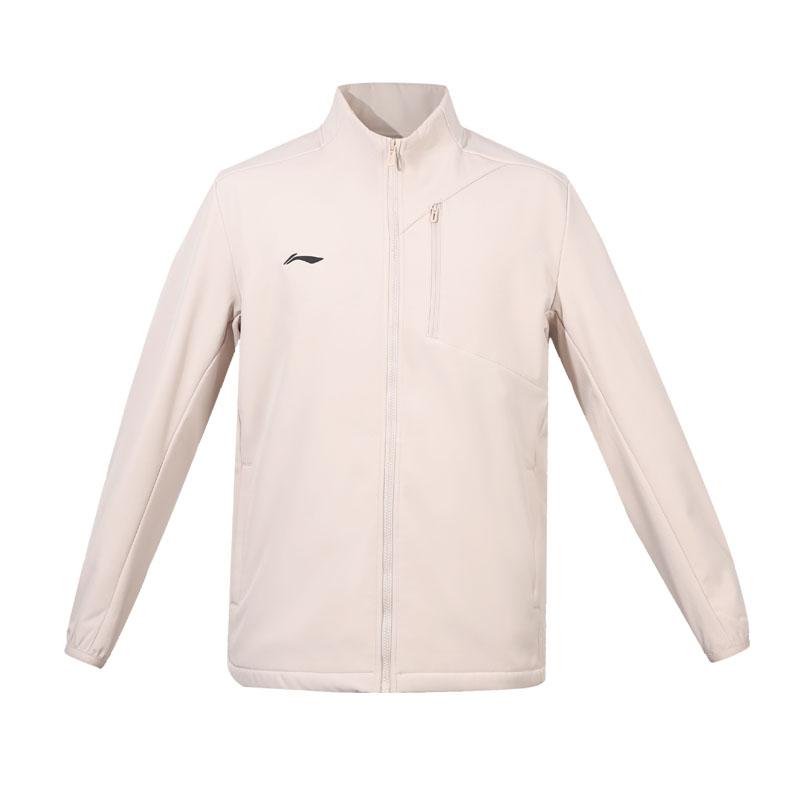 Li Ning Jackets Men s Oat Gray Stand Collar Moderate Other ASJKE35-3 3XL