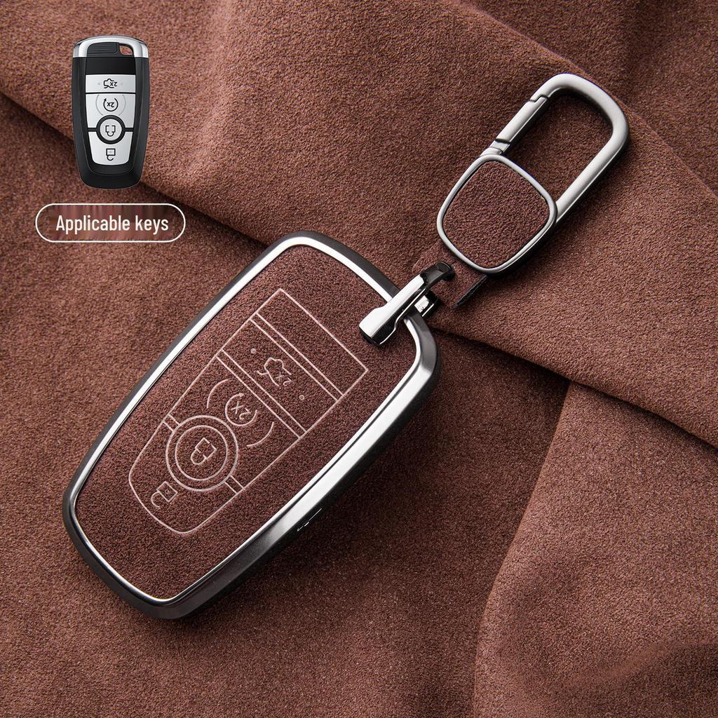 Premium Sheepskin Key Cover for Ford Explorer ST, Edge L, Mondeo EVOS