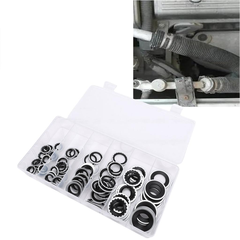 85PCS AC     Washers Kit 6 Size AC System   Gasket   Assortment Set ID 8mm-17.5mm
