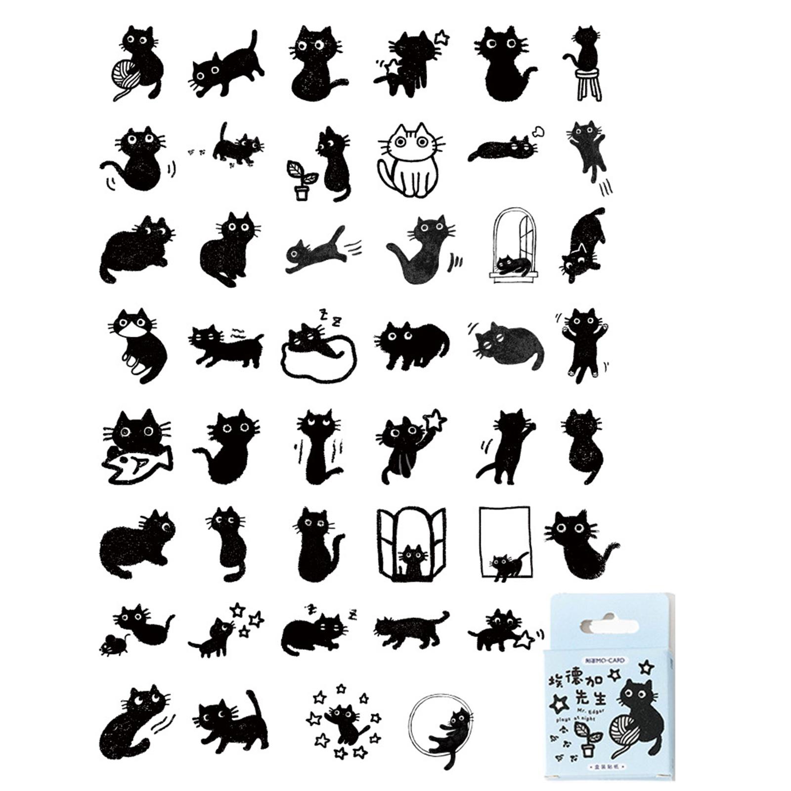 

45 шт./кор. милые наклейки с котятами наклейки на тему кошек наклейки на бутылки с водой декоративные наклейки с животными для ведения дневника