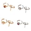 Stylish Pair Of Gothic Themed Heart And Swords Rings Alloy Comfortable Fit For Everyday Use