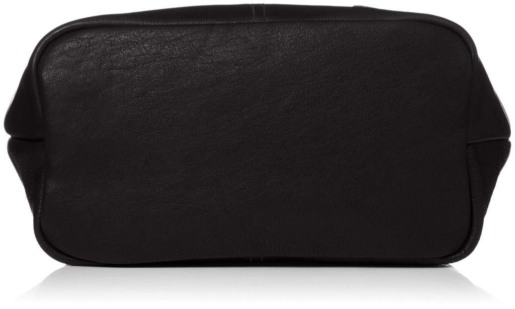 Laissez Faire Genuine Leather Pieza Semi-Shoulder Tote Bag, Women's, Black