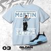 Air Foamposite Psychic Blue Blue Black White T Shirt Match Martin Get Tah Steppin2 - Gildan Shirt