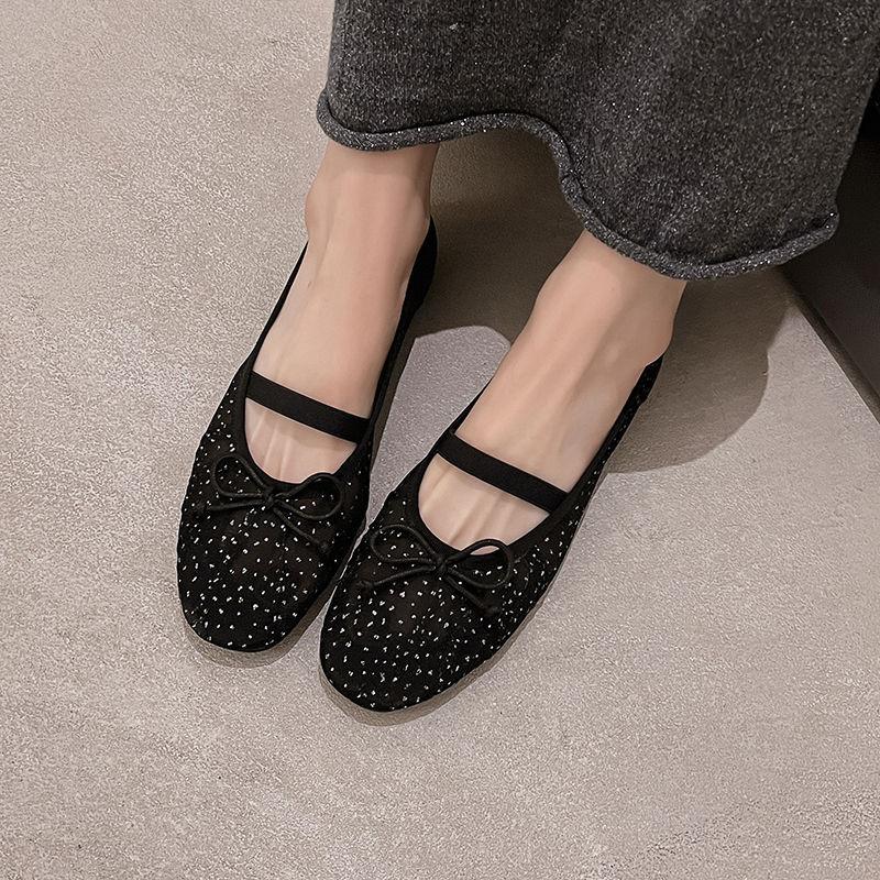 Fashion New Summer Women Pumps Shoes for Women Fashion Butterfly Knot Mesh Sandals Round Toe Mary Jane Shoes Women Breathable Flat Shoes