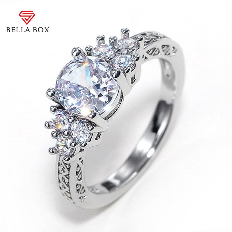 

BELLA BOX Взрывные обручальные кольца в европейском и американском стиле, роскошные нишевые женские закрытые кольца с инкрустацией бриллиантами, свадебные аксессуары