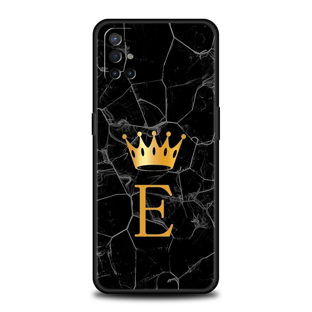 Crown Letter A To Z Phone Case For OnePlus 15 13 12 11 10 Pro 13T 13R 12R 9 8T 8 7 7T 9R Nord 2T CE 2 3 4 5G Soft Cover