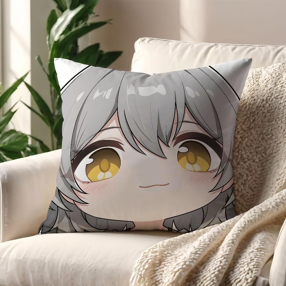 Honkai Star Rail face Cute Q-version w cushion cover Pillow Cover Decoration Room Home Sofa living Office Car Nordic Simplicity