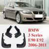 For BMW 3 Series E90 E92 2006-2011 Mud Flaps Tire Splash Guards Black 4PCS Set Exterior Car Accessories Fender Protector
