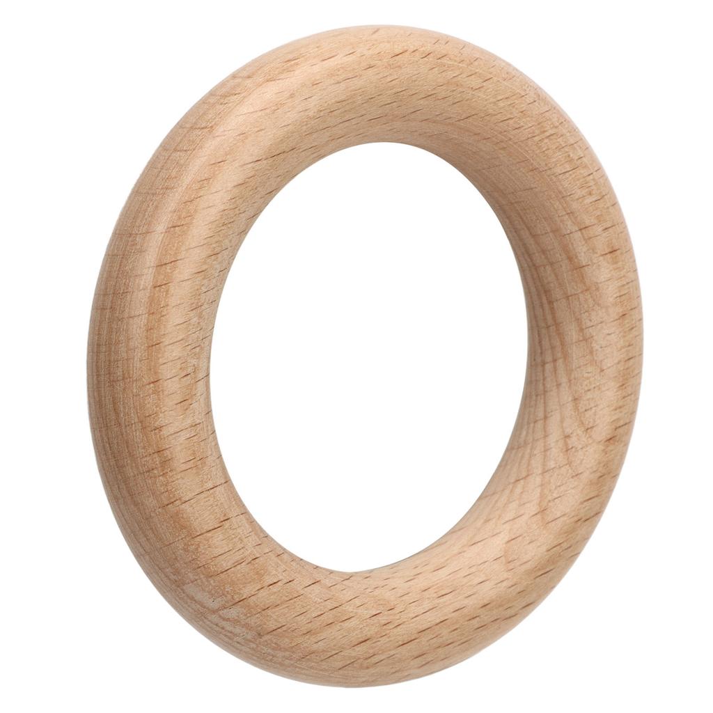 10 Pcs Wooden Rings Natural Grain Polished Smoothly Comfortable Touch Craft Wood Ring Pendant 8cm/3.1in