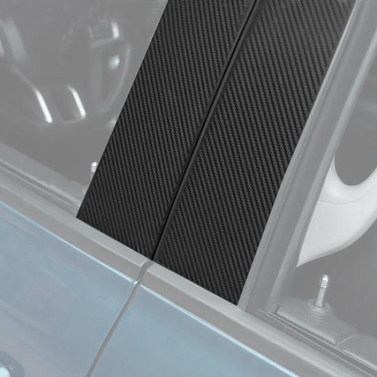 Carbon Fiber Door Window Center Pillar Trim Decor For Dodge Ram 1500 -2025