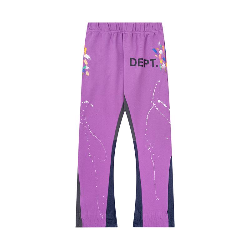 GALLERY DEPT Men's Classic Hand-Painted Splatter Graffiti Cotton Sweatpants