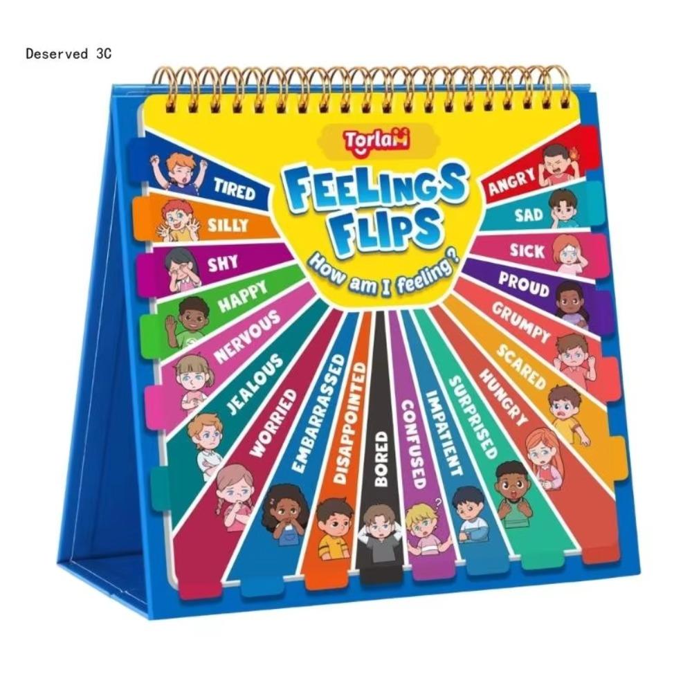 

Early Educational Feelings and Emotions Book Interactive Reading Flip Book School 1 Set