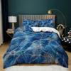 3D Ocean Waves Duvet Cover Set Queen/King for Boy Girl Teens Bedroom Hotel Microfiber Bedding Set Comforter Cover White To Blue
