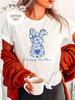 Floral Bunny Happy Easter Cotton 100% T-shirt