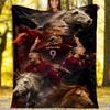 1pc Haaland1 Theme Blanket - Digital Print, Polyester, Cozy for All Seasons, Perfect for Outdoor, and Travel
