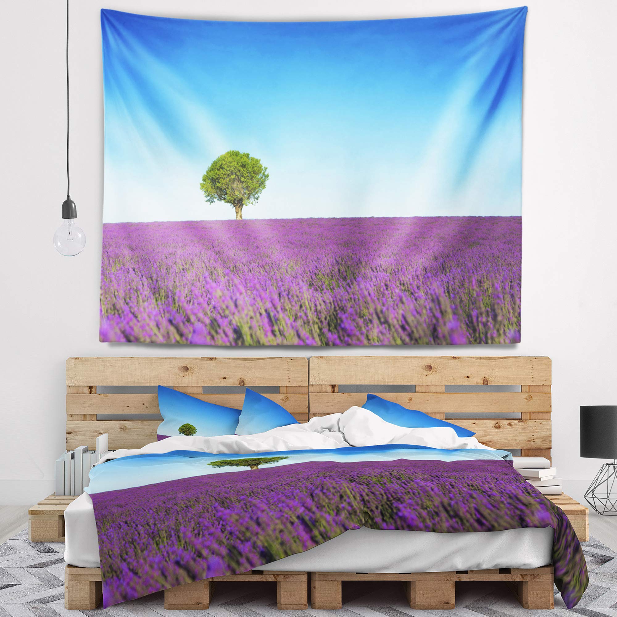 Лавандовый красивый пейзажный узор — фото 15