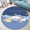 The My Melody and Cinnamoroll Cartoon Round Rug Can Be Used To Decorate Living Rooms, Bedrooms, Sofas, and Playrooms;