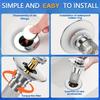 Stainless Steel Pop-Up Sink Drain Strainer - Removable Basket for Bathtub & Shower, Hair Catcher & Clog Preventer