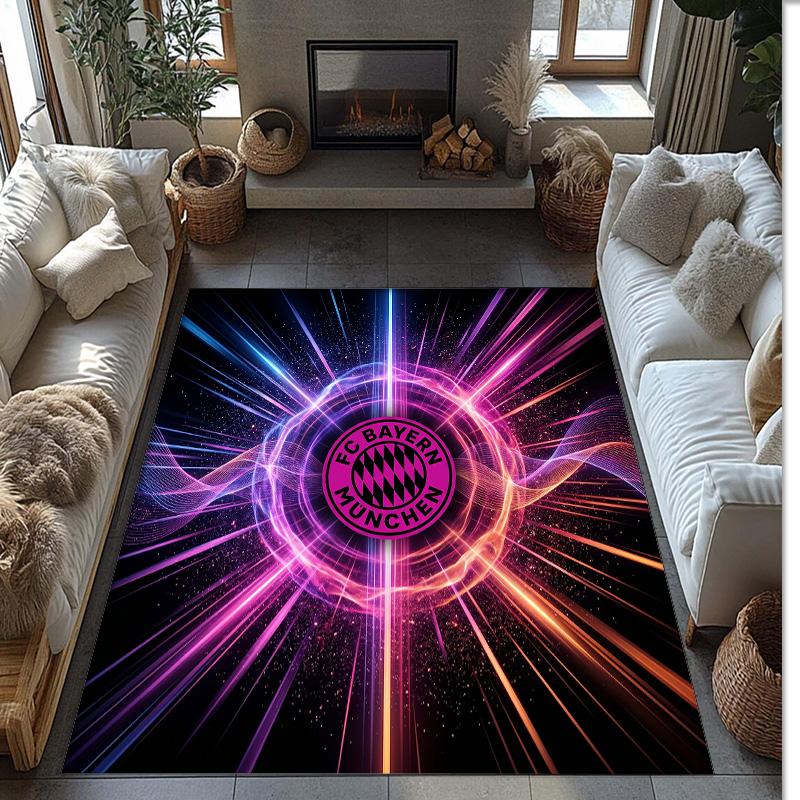 Bayern Munich Printed Flannel Area Rug Non Slip Soft Polyester Floor Carpet Indoor Decor Mat for Bedroom Living Room Sofa Game Room Home Decoration