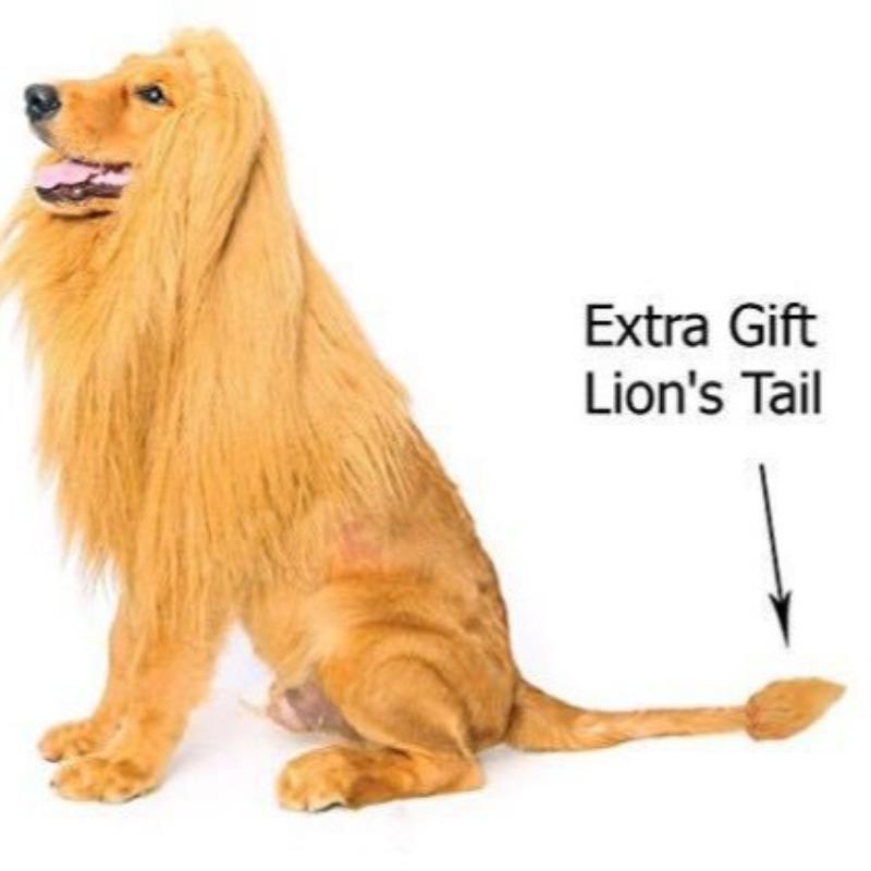 King of the Jungle Pet Transform Costume Funny Dog Lion Wig Hat Pet Lion Mane Headpiece for Dogs Celebration Dress Up