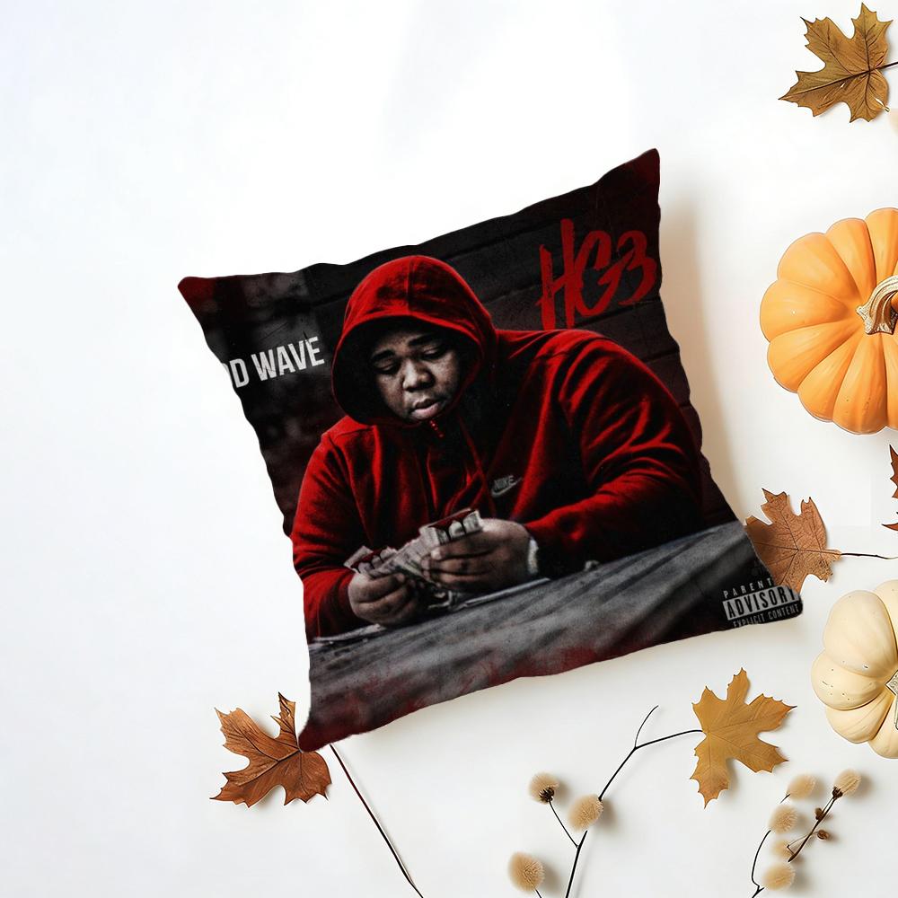 Rapper RRod Wave Cushion Cover Iceland Washable Linen Soft  for Daily Sofa Bed Home Room Decor